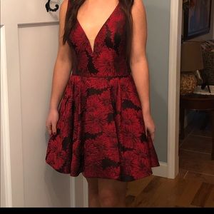 Sherri Hill Red Formal Cocktail Homecoming Dress